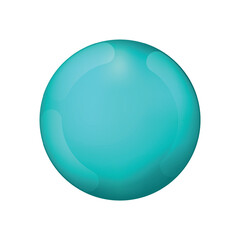 Wall Mural - glass blue ball or precious pearl. glossy realistic ball, 3d abstract vector illustration highlighte