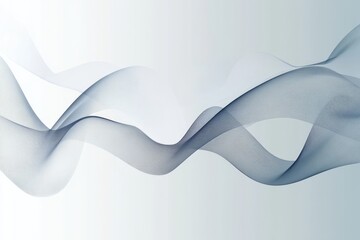 Wall Mural - a light background serves as the base for abstract blue waves and their reflection in this design
