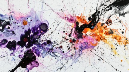 Poster - Colorful Abstract Splash Art on Textured Background