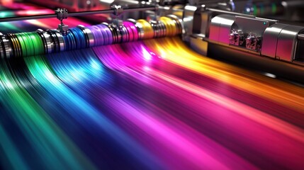 Poster - Futuristic Digital Printing System in Action