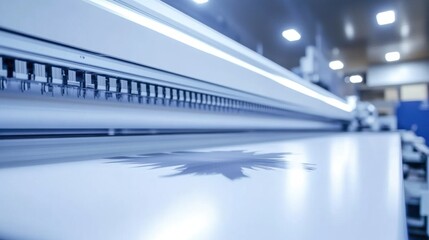 Poster - High Resolution Large Format Printer in Industrial Setting