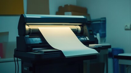 Poster - High-Resolution Printer in Professional Setting