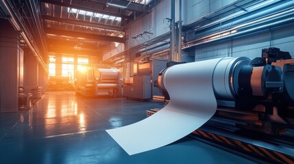 Poster - Industrial Digital Printing Setup with Studio Lighting