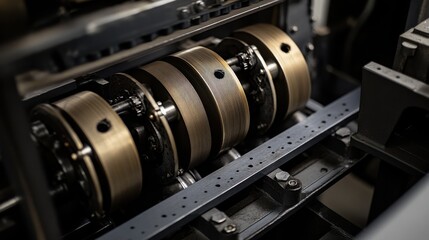 Poster - Industrial Press Rollers in Maintenance Inspection