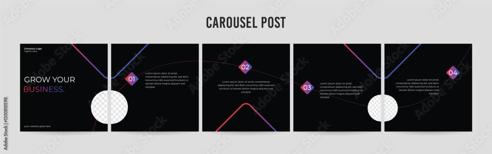 Editable Instagram Carousel Post Layout Set, Social Media Marketing ...