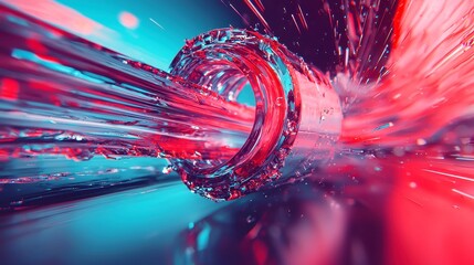 Poster - Erbium in Fiber Optic Communications, exploring erbium's role in amplifying signals, enhancing transmission quality, and supporting high-speed data transfer in modern networks