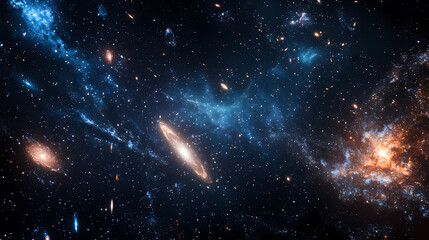Wall Mural - nebula and stars in deep space