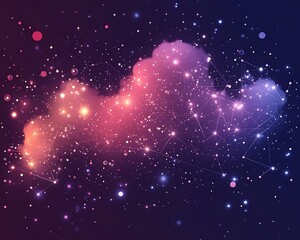 abstract cosmic cloud with stars, universe background design
