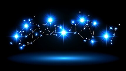 Wall Mural - Celestial Connectivity: A Sparkling Network of Stellar Linkages Design