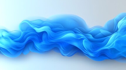 Wall Mural - abstract blue flowing liquid design background