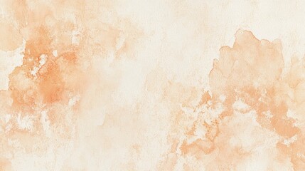 Wall Mural - Vintage watercolor background, light orange and white color palette, very soft