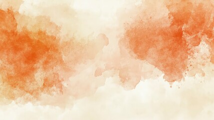 Wall Mural - Vintage watercolor background, light orange and white color palette, very soft