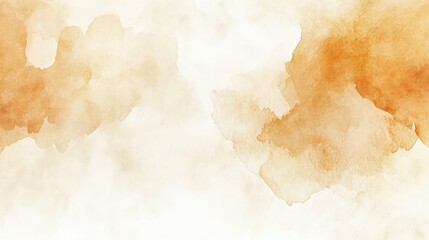 Wall Mural - Vintage watercolor background, light orange and white color palette, very soft