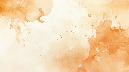 Wall Mural - Vintage watercolor background, light orange and white color palette, very soft