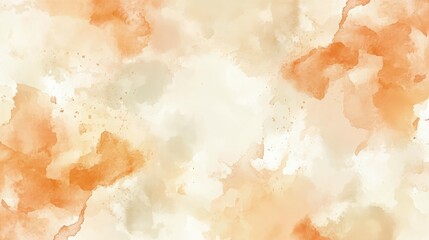 Wall Mural - Vintage watercolor background, light orange and white color palette, very soft, delicate watercolor texture