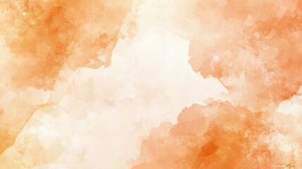 Wall Mural - Vintage watercolor background, light orange and white color palette, very soft, delicate watercolor texture