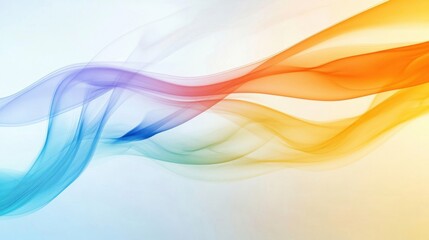 Poster - Colorful Wavy Abstract Streams Flowing Over A Light Background