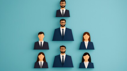Poster - Organization chart infographics concept. Circular Organizational Chart Infographic Showcasing Corporate Hierarchy and Team Structure