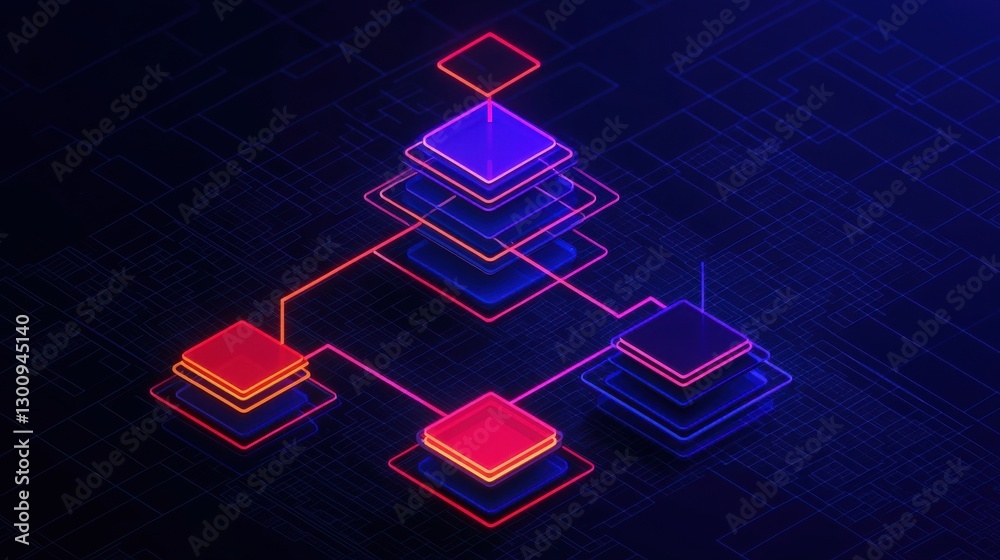 Organization chart infographics concept. Isometric Organization Chart ...