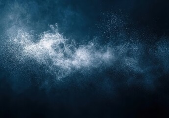 Wall Mural - The image is a blue sky with white clouds and a blue background. The sky appears to be very clear and bright, with no signs of storm or other weather disturbances