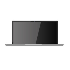 laptop computer with blank screen