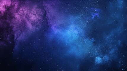 Wall Mural - A starry night sky painted with an array of colors, showcasing the Milky Way galaxy and distant stars. The background is dark blue with hints of purple