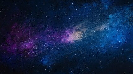 Wall Mural - A starry night sky painted with an array of colors, showcasing the Milky Way galaxy and distant stars. The background is dark blue with hints of purple
