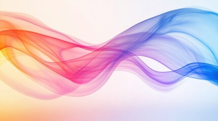 Poster - Colorful flowing lines create a beautiful gradient abstract design