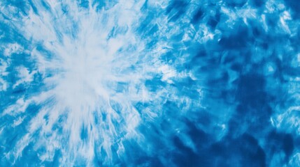 Wall Mural - Abstract tie-dye background with blue and white colors, creating an artistic pattern
