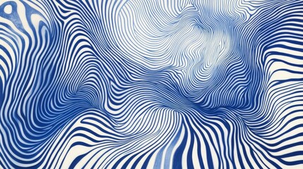 Wall Mural - A blue and white striped pattern, with thick lines of varying density, creates an abstract background with no images or patterns on it