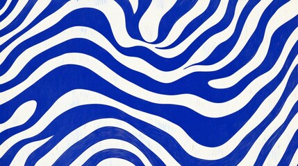 Wall Mural - A blue and white striped pattern, with thick lines of varying density, creates an abstract background with no images or patterns on it