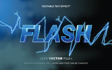 Poster - Flash editable text effect vector template with 3d style