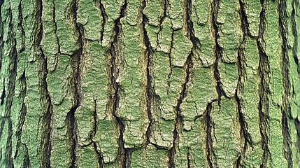 Poster - Embossed Emerald Tree Trunk, Vertical Texture Background, Close-up View