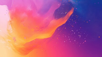 Poster - A dynamic colorful abstract composition featuring blended vibrant hues