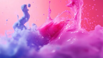 Poster - Swirling colorful liquids create a dynamic explosion of vibrant hues