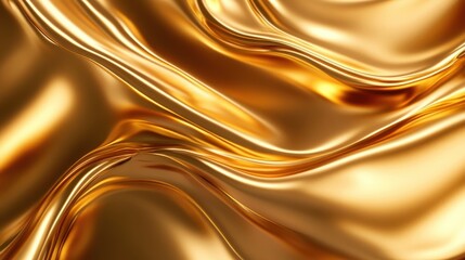 Poster - Beautiful golden fabric with a lustrous and fluid appearance