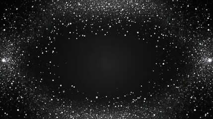 Poster - Abstract background of glittering particles surrounding a dark space