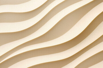 Wall Mural - Abstract wallpaper design featuring smooth, flowing beige waves creating a serene and modern backdrop for various settings