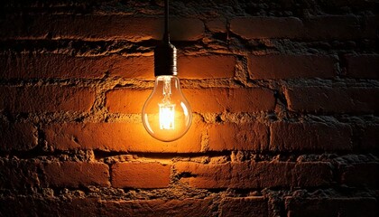 Wall Mural - A single burnt-out lightbulb hanging from a frayed wire