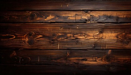 Wall Mural - Dark wooden grunge background, scratched timber with deep grain textures