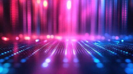 Poster - Abstract digital surface with blurred background in vibrant colors