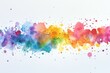 © Viktor - Multicolored watercolor splash on white background. AI generated