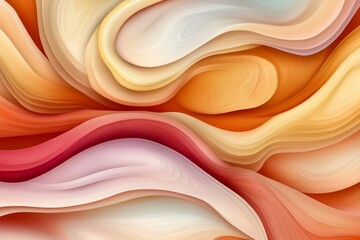 Poster - A geometric abstract design of a canyon, using warm earth tones and sharp edges