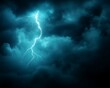 © Roh - Lightning strike through dark cloudy sky
