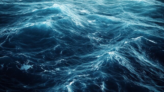 Abstract Dark Blue Water Texture with White Dot Pattern