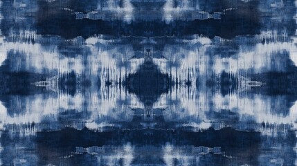 Wall Mural - indigo and grey shibori patterns, creating an abstract design with multiple layers for depth. The background is dark blue to create contrast