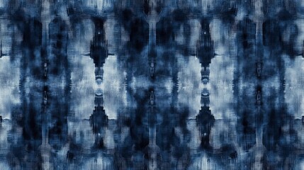 Wall Mural - indigo and grey shibori patterns, creating an abstract design with multiple layers for depth. The background is dark blue to create contrast