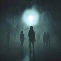 visual representation of the spotlight effect - the illusion of being constantly observed