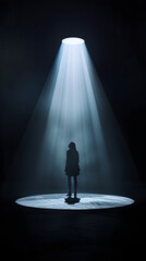 Wall Mural - visual representation of the spotlight effect - the illusion of being constantly observed