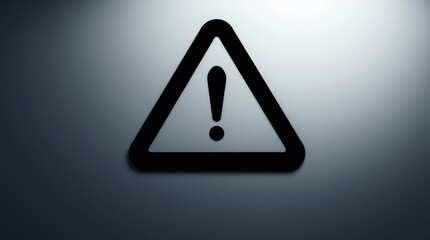 Poster - sleek, minimalist rendering of an attention-grabbing warning sign against a gradient background.
